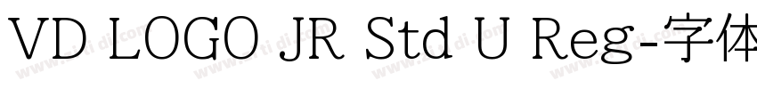 VD LOGO JR Std U Reg字体转换 VD LOGO JR Std U Reg字体转换